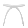 Matte White Solid Surface Bathroom Stool V56705