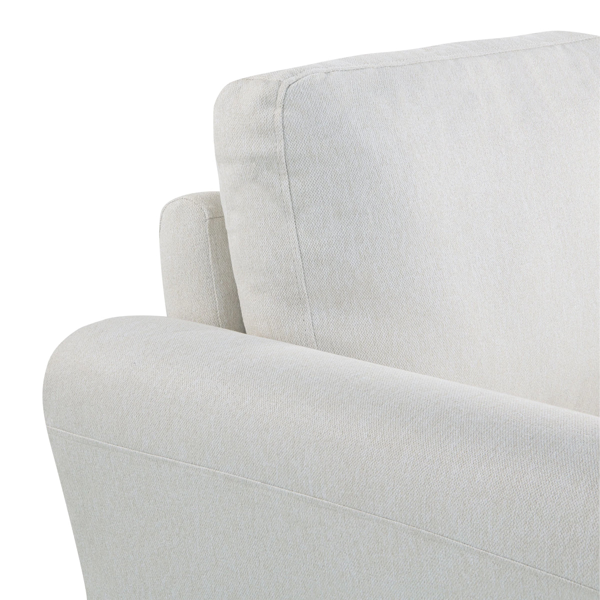 Oyster Fabric Sofa with Rolled Arms M519