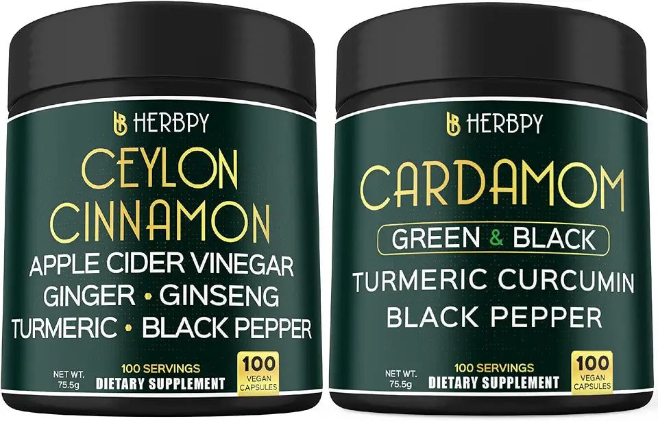 Ceylon Cinnamon and Cardamom Capsules 200 Count U338