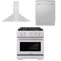 30 in. Gas Range, Range Hood, 3 Rack Dishwasher I956