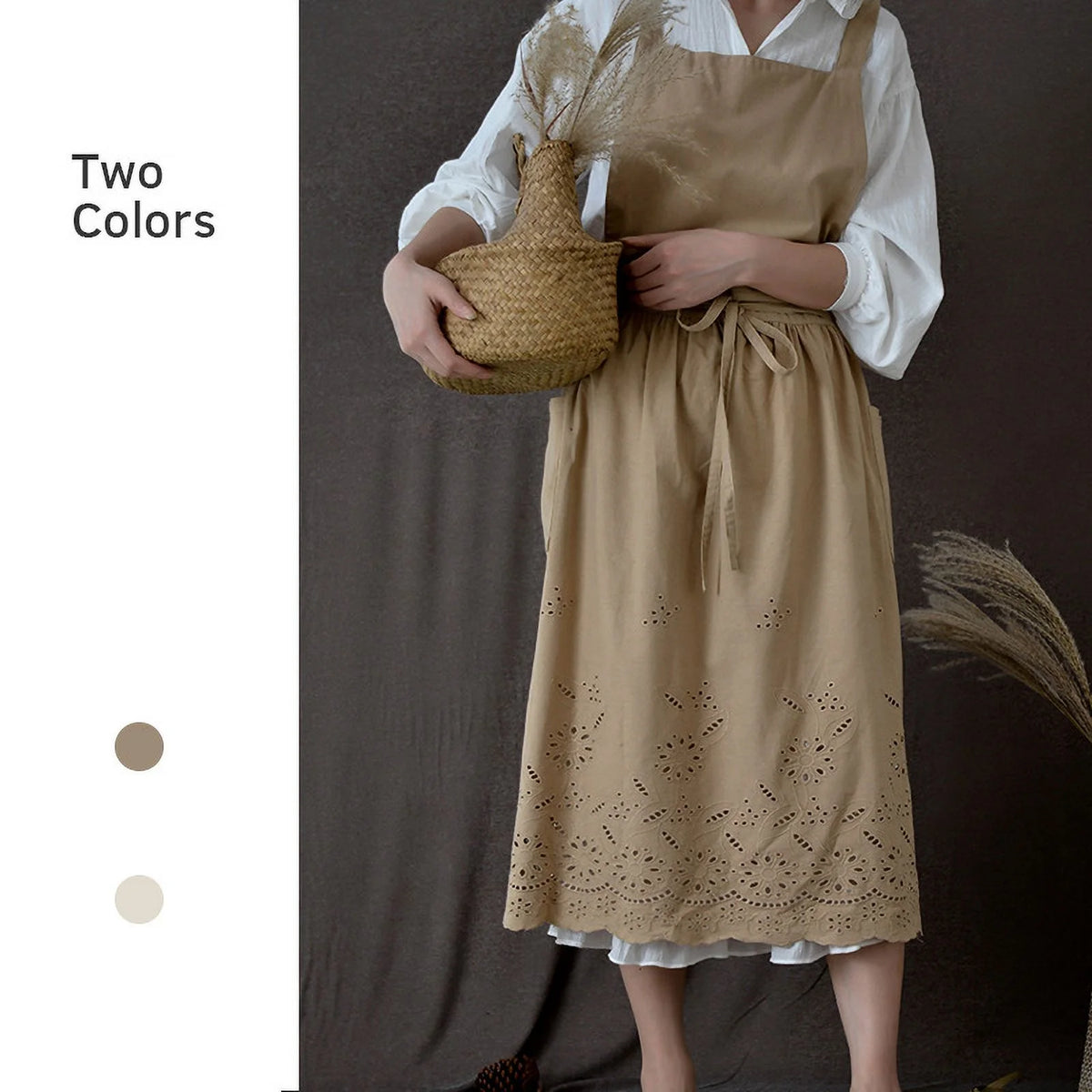 Cotton Linen Openwork Apron S430