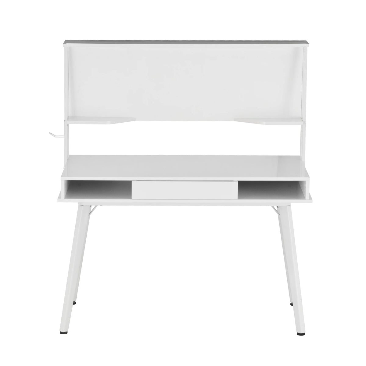 White Computer Desk With Storage & Dry Erase White Board M668543