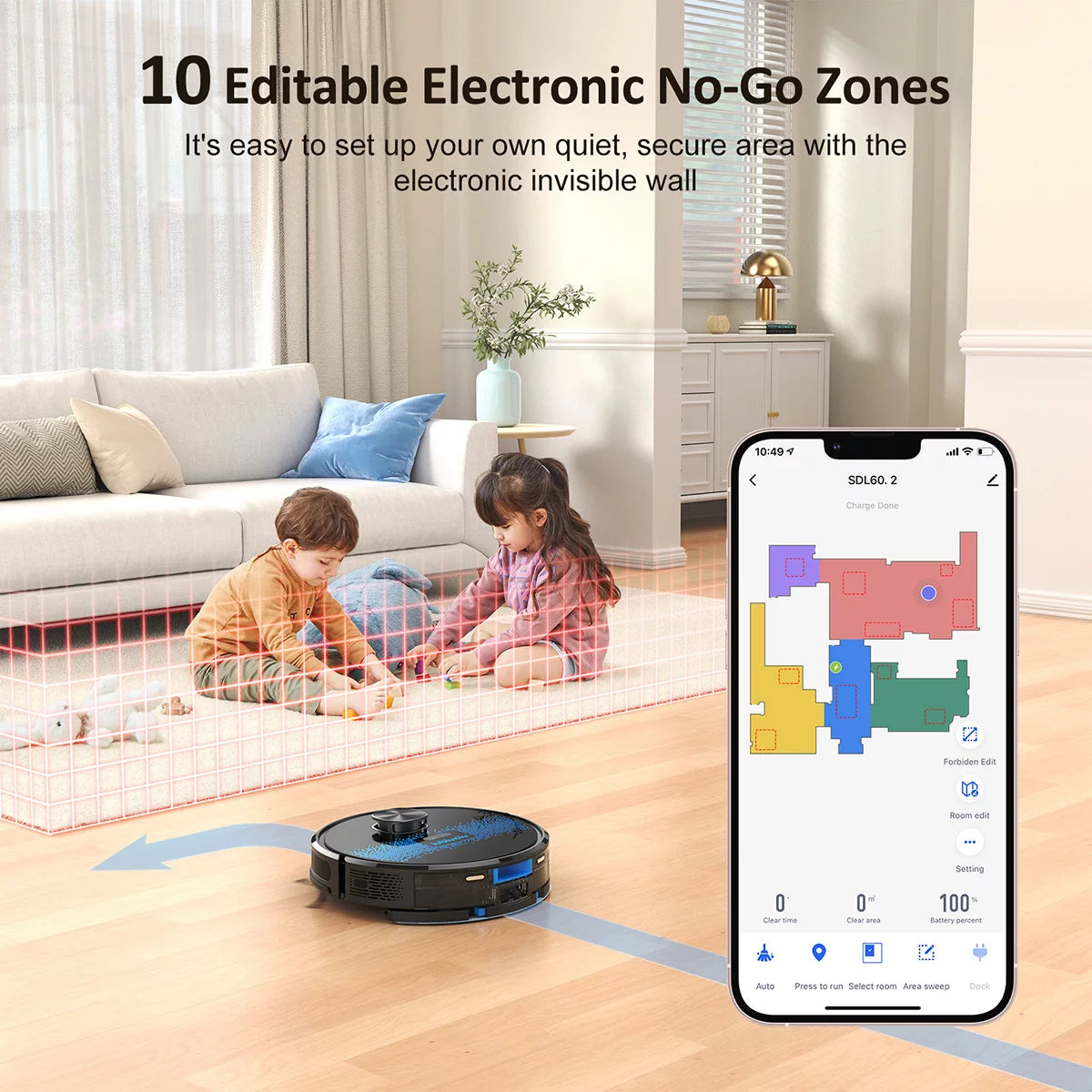 Robot Vacuum and Mop with 3000Pa Suction C3820