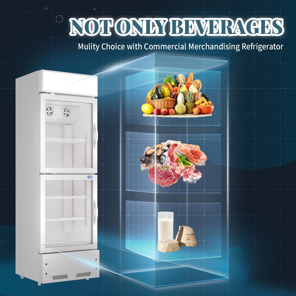 11 Cu.ft Double Glass Door Merchandiser Refrigerator U8000