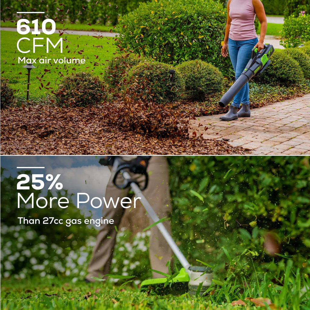 60V Cordless String Trimmer and Leaf Blower Combo Kit M951