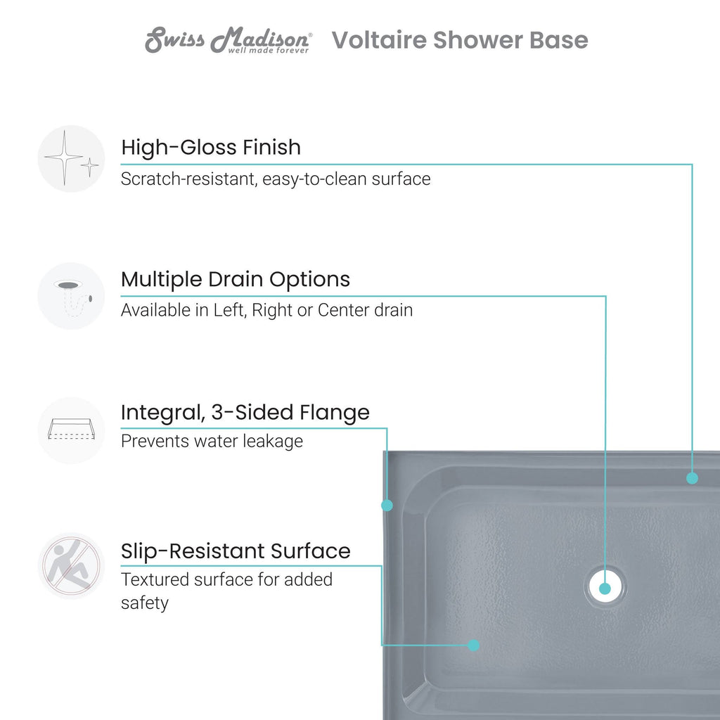 Gray Single Shower Base G717538