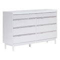 White 9 Drawer Solid Wood Dresser T8240