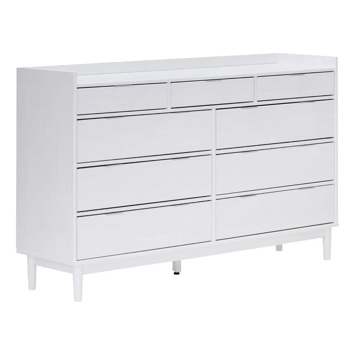 White 9 Drawer Solid Wood Dresser T8240