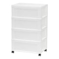 Black Plastic 3 Drawer Storage Cart Set of 2 Q43837
