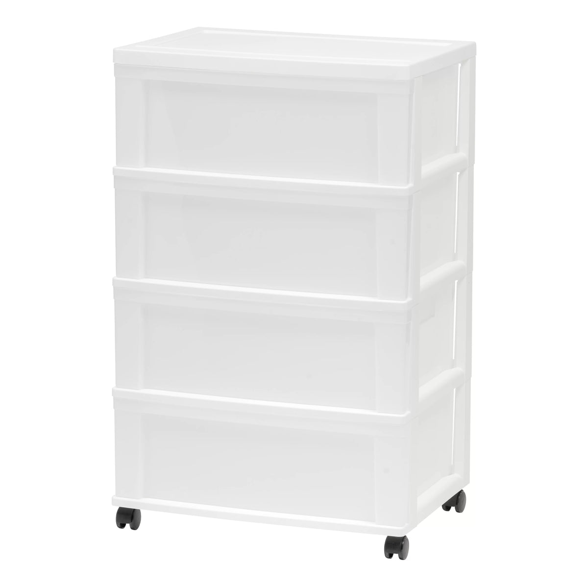 Black Plastic 3 Drawer Storage Cart Set of 2 Q43837