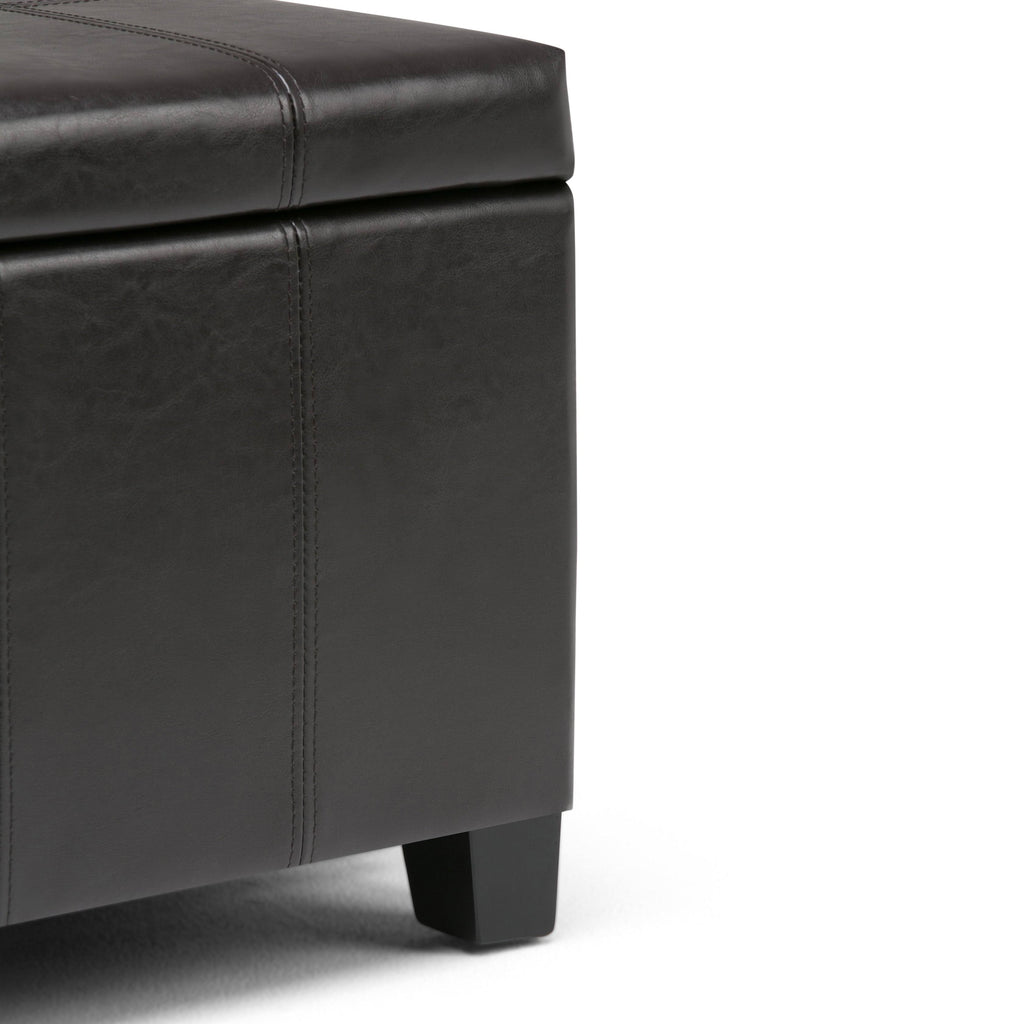 36 inch Slate Grey Storage Ottoman T455
