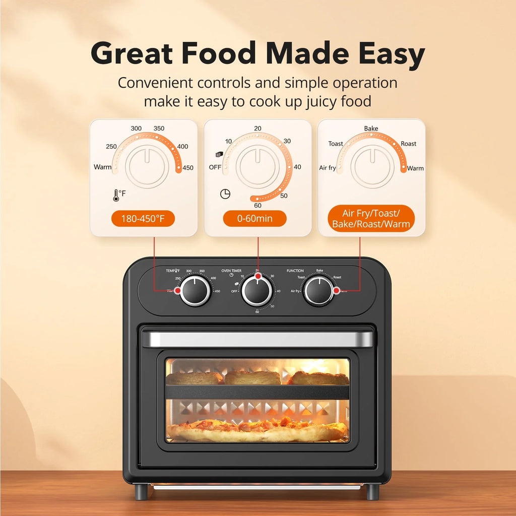 1700W 14.8 Quart 9 in 1 Air Fryer Oven O972
