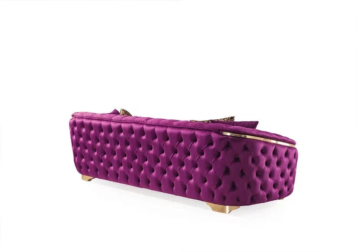 Purple Velvet Sofa & Loveseat W22421