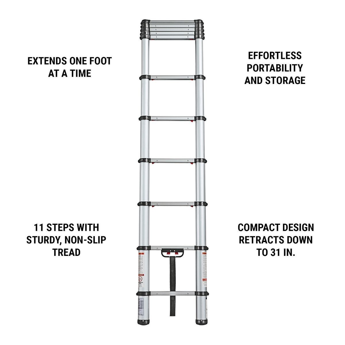 14 ft. 250 lb. Portable Telescoping Ladder J14596