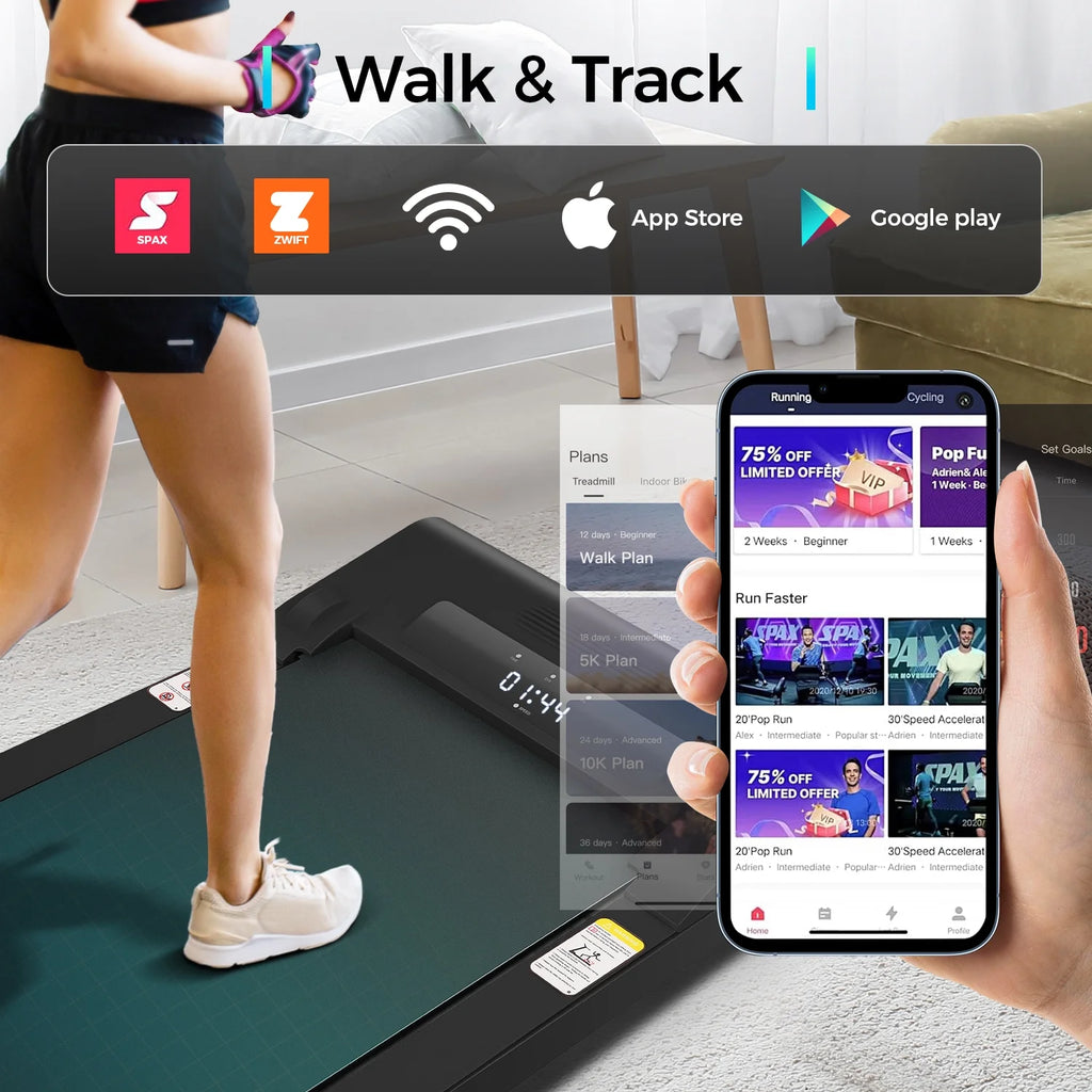 Walking Pad Treadmill 2.5HP Electric Running Machine with LED Display B70162