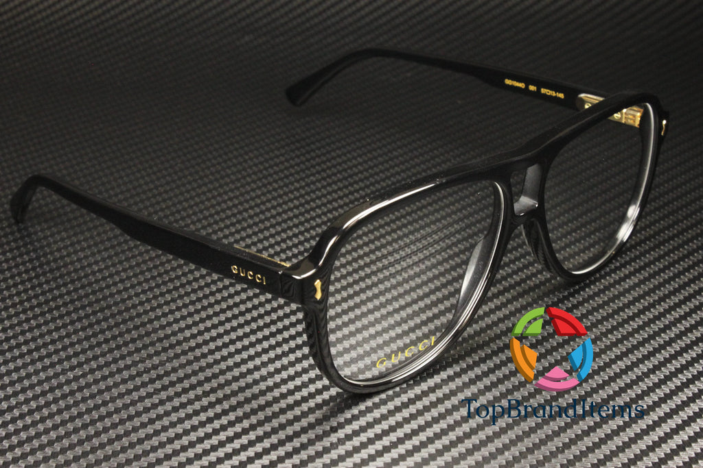 Black 57 mm Men's Eyeglasses C4411
