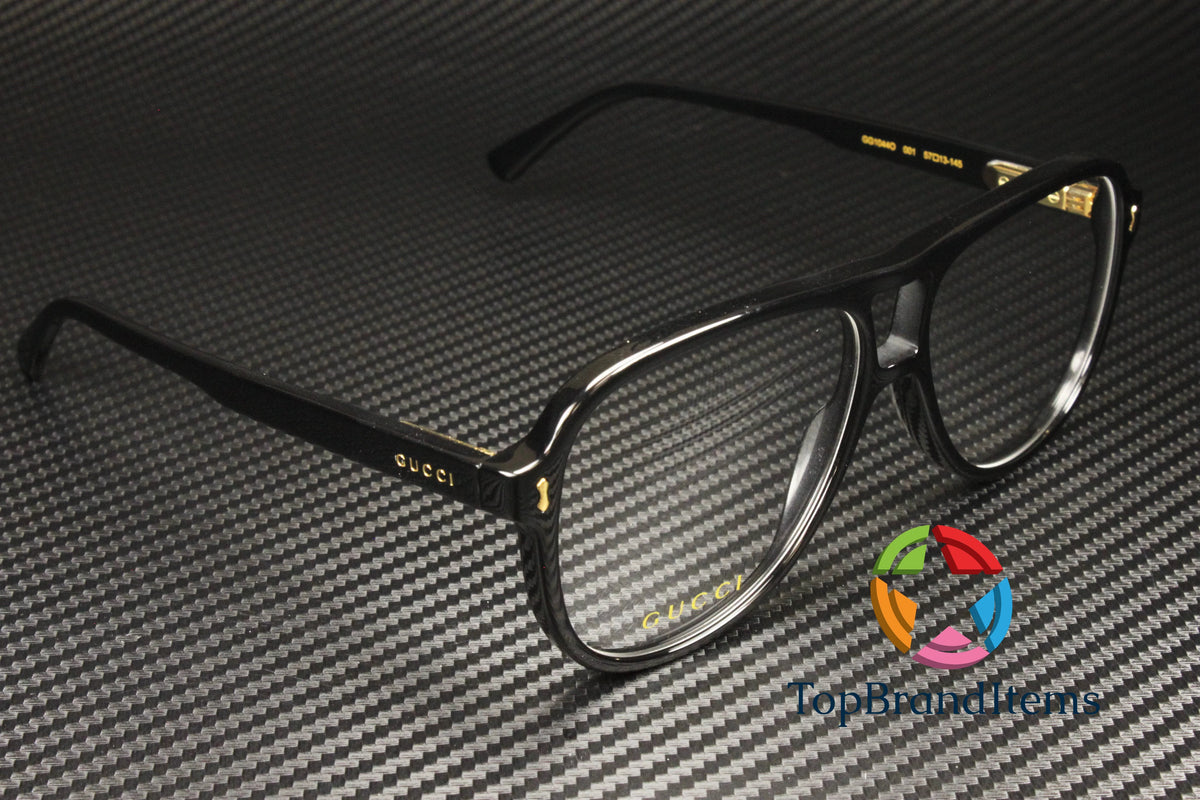 Black 57 mm Men's Eyeglasses C4411