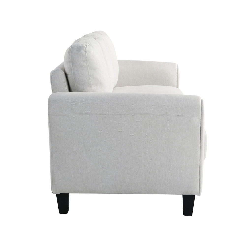 Oyster Fabric Sofa with Rolled Arms M519