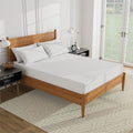 Solid Wood Queen Platform Bed with Memory Foam Mattress I823
