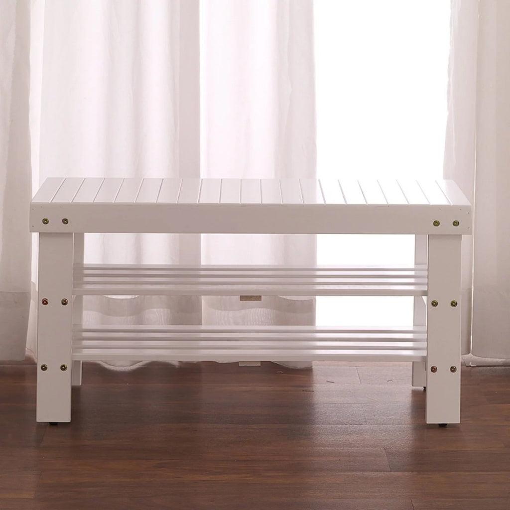 Solid Wood Storage Shoe Bench Y750