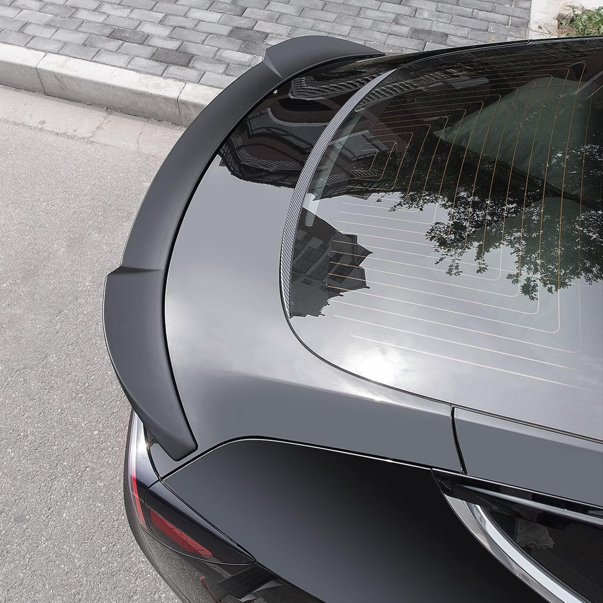 Matte Carbon Fiber Pattern Rear Spoiler A12138