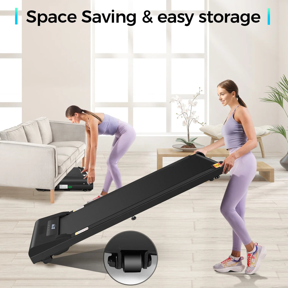Walking Pad Treadmill 2.5HP Electric Running Machine with LED Display B70162