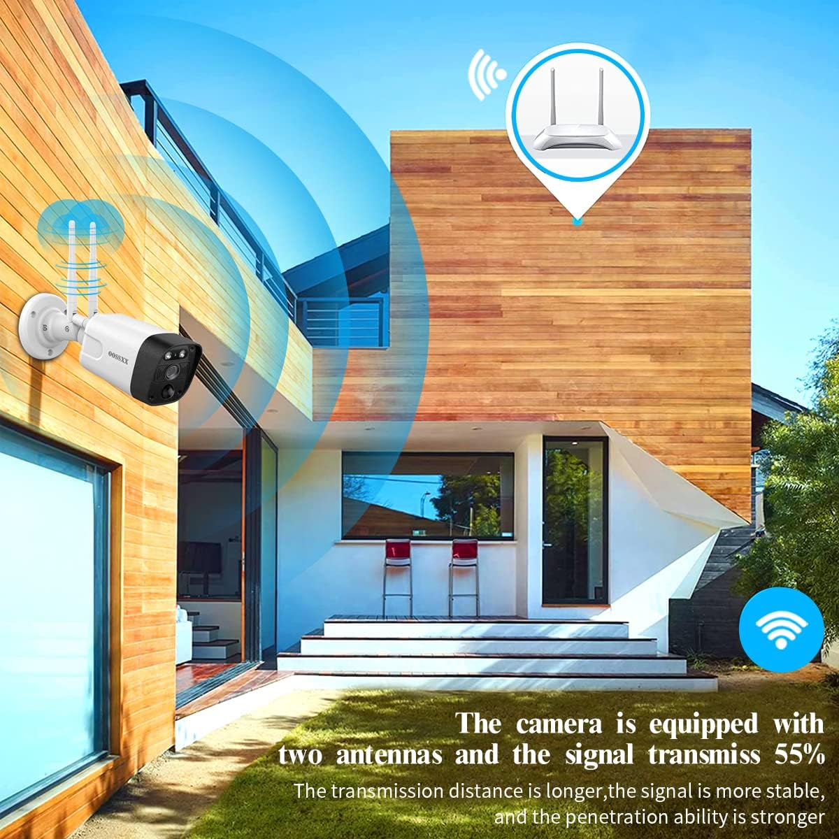 2K Wireless Security Camera System with 4TB HDD T6587