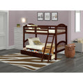 Hardwood Bunk Beds with Ladder and Two Drawers U69864