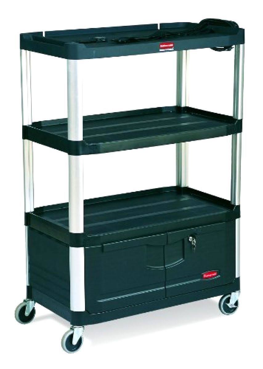 MediaMaster Three-Shelf AV Cart with Cabinet B643986