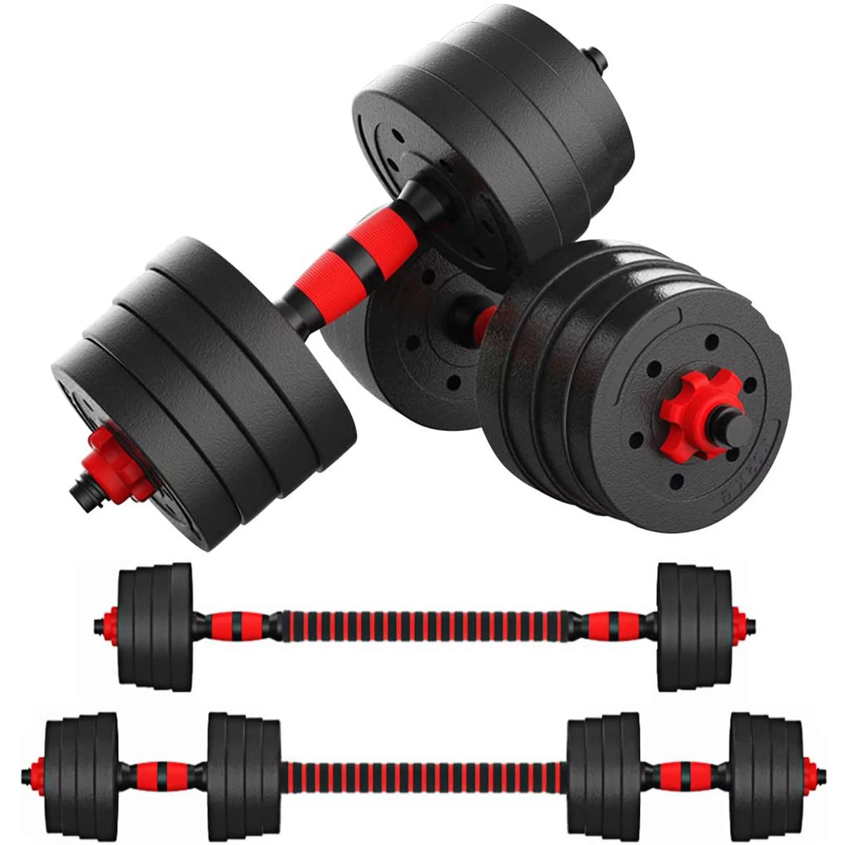 Adjustable Dumbbell Set 66 LBS Black H848
