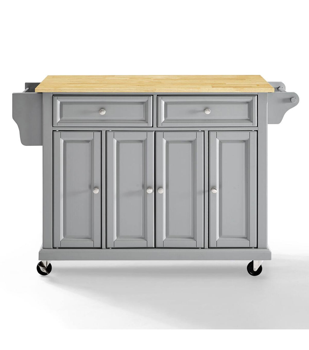 Natural Wood Top Kitchen Cart D35474
