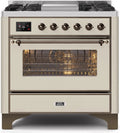 Antique White Dual Fuel Natural Gas Range Z2628