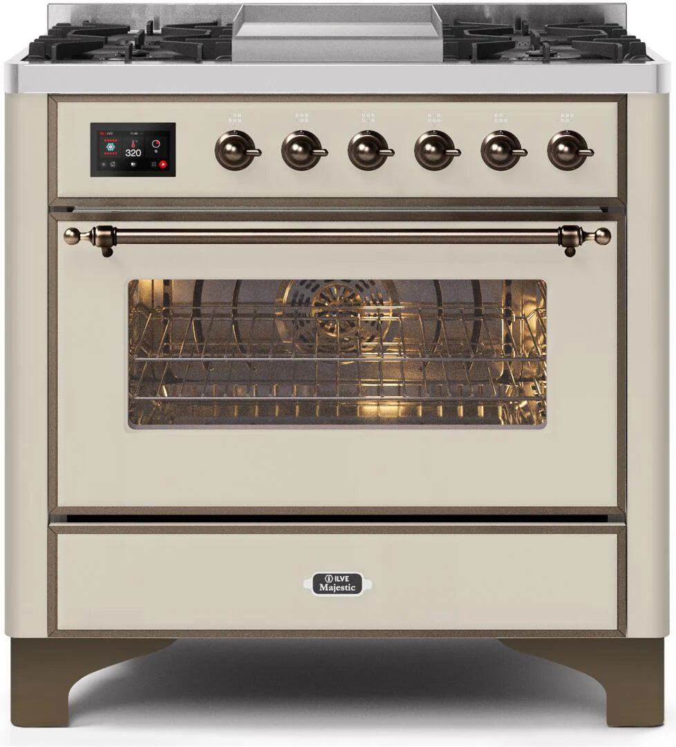Antique White Dual Fuel Natural Gas Range Z2628