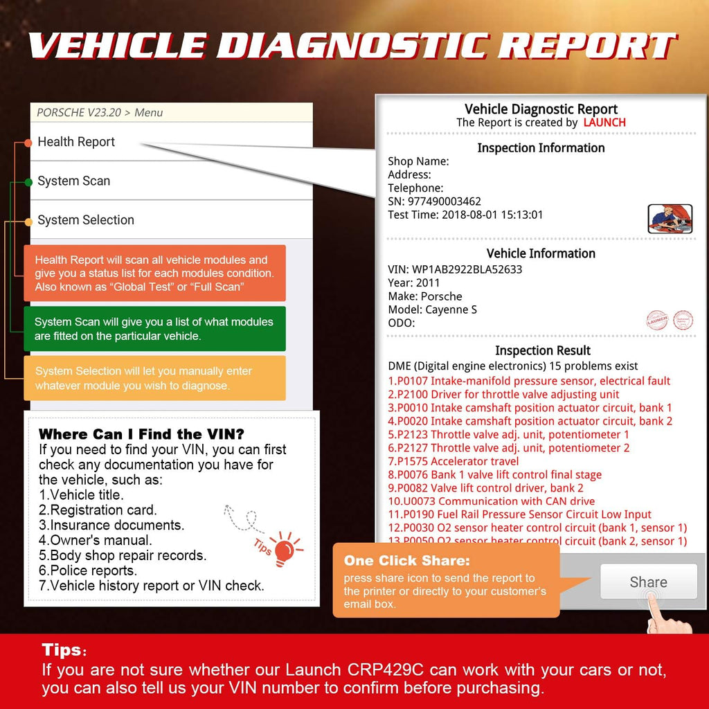 OBD2 Scanner Auto Diagnostic Tool Z311854