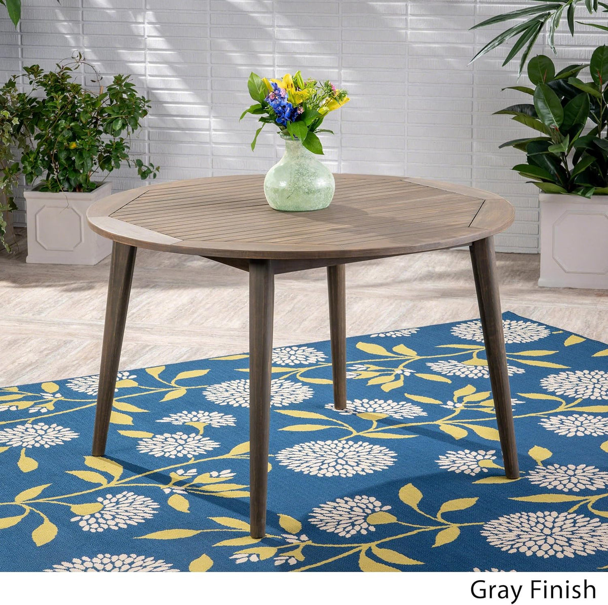Acacia Wood Round Dining Table U612728