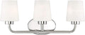 Polished Nickel 3-Light Bathroom Vanity Light S2570