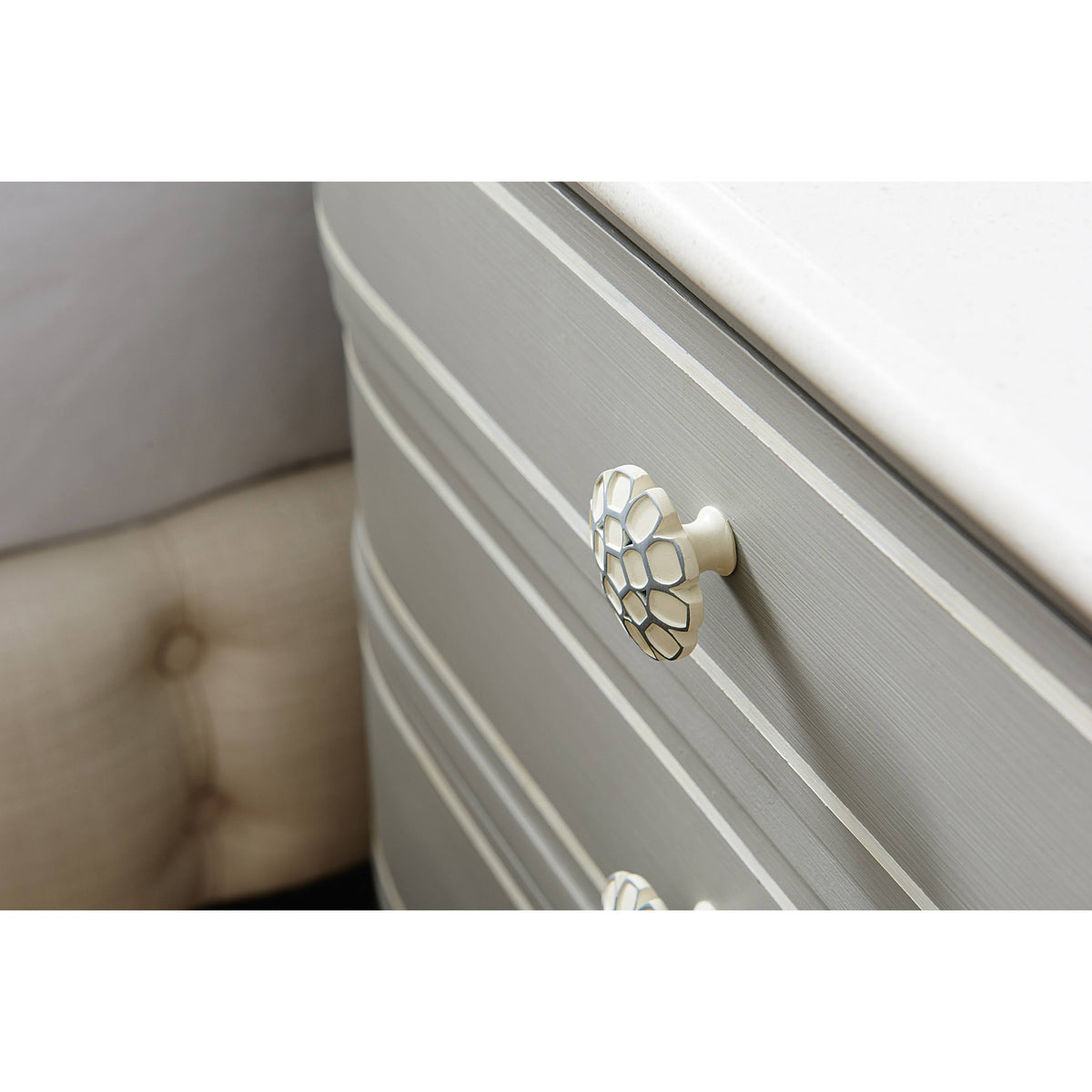 Gray Four Drawer Nightstand H8700