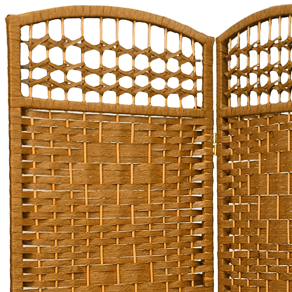 4 ft. Tall 6 Panel Fiber Weave Room Divider G75192