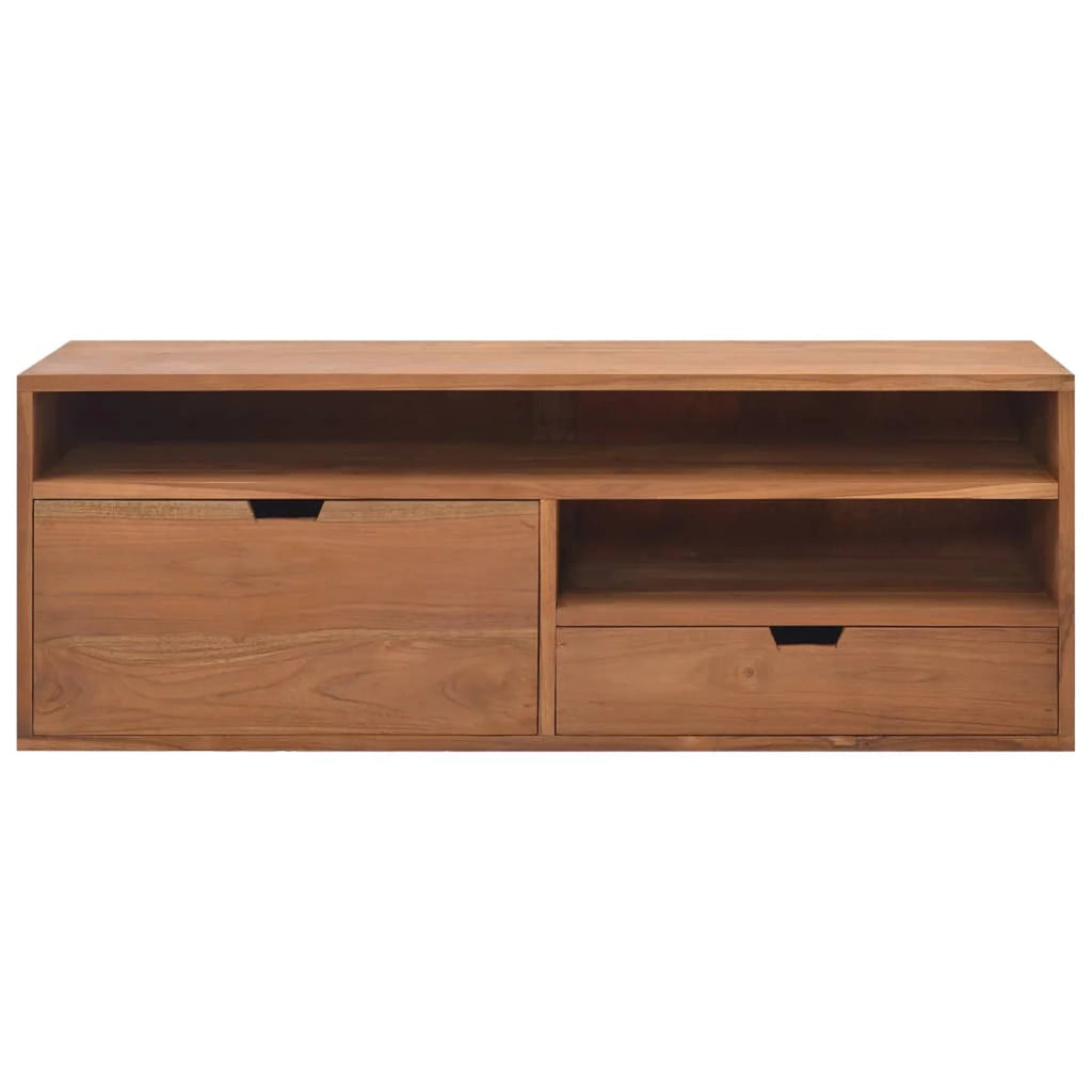 Teak Wood TV Cabinet with Storage Drawers and Shelf G4703