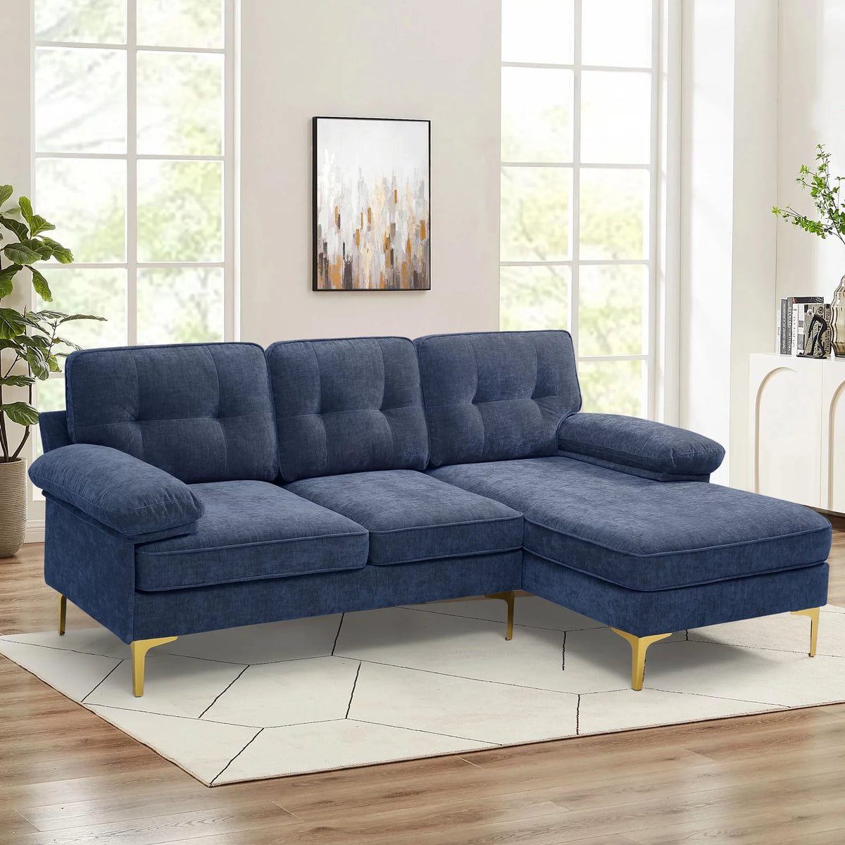 3-Piece Modular Sectional L-Shaped Sofa W84247