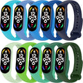 10pack Soft Silicone Watch Strap for Xiaomi Mi Band 9 8 7 L299