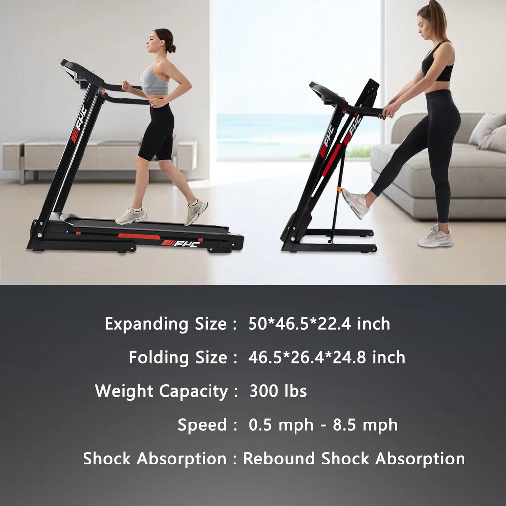 3.5HP Folding Incline Treadmill 330 LB Capacity T6842