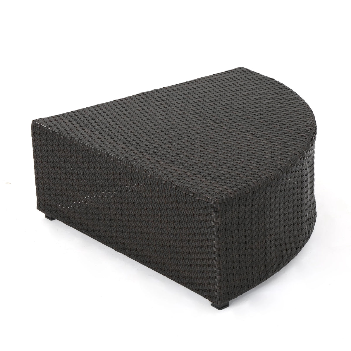 10 Piece Wicker Sofa Set with Cushions, Dark Brown, Beige Y1805