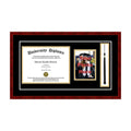 Single Diploma Frame with 5x7 Photo and Double Matting G551