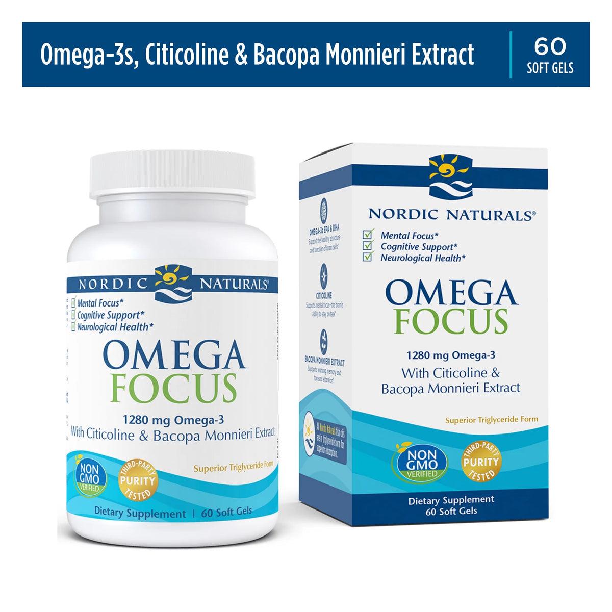 Omega Focus Softgels 1280 Mg 60 Count V738846