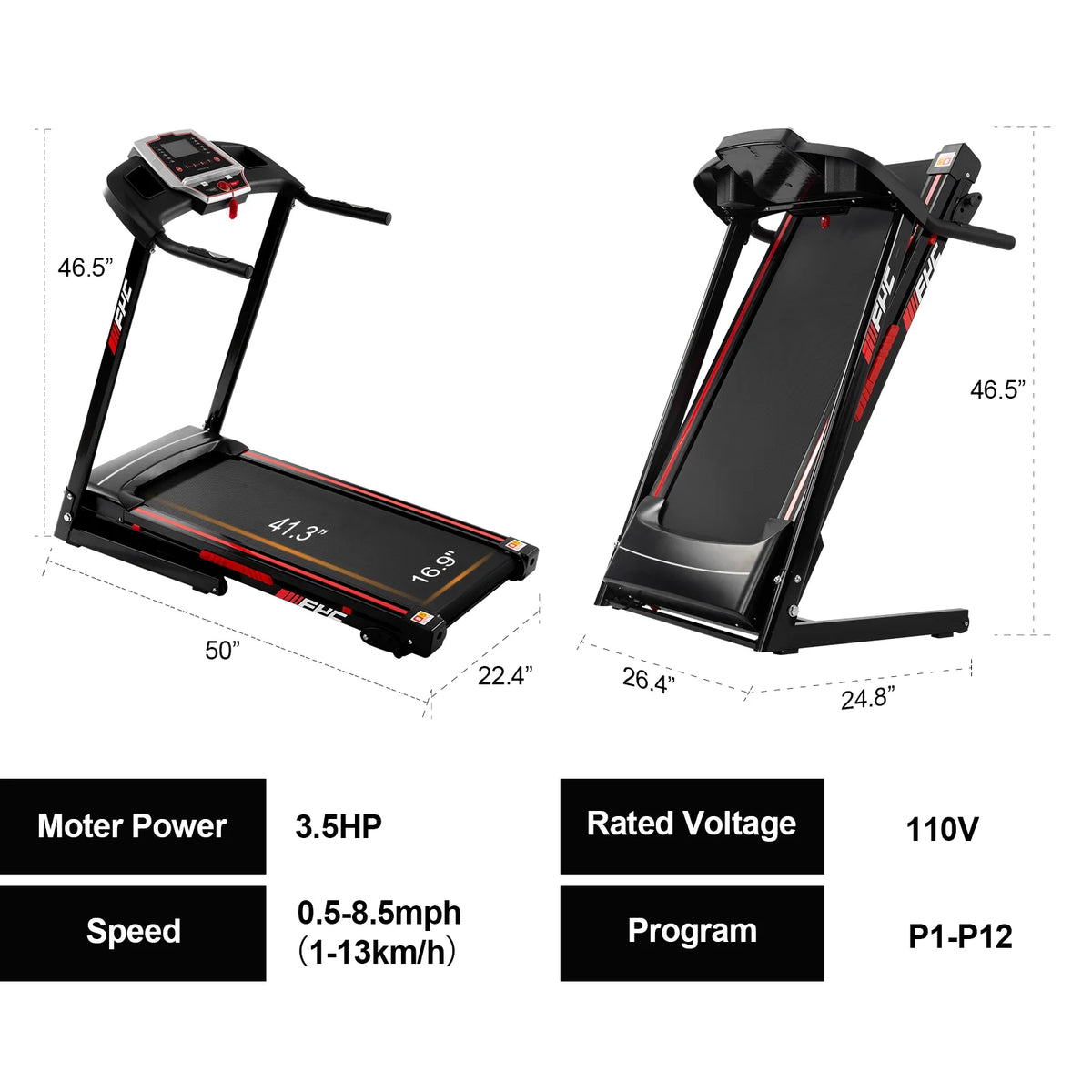 Folding Electric Treadmill with Incline A431