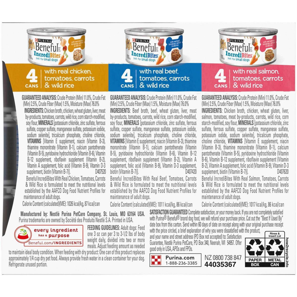 Small Breed Wet Dog Food Variety Pack C256
