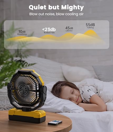 36000mAh Portable Camping Fan with LED & Remote Y317962