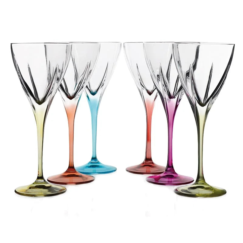 Multicolor Water Goblets Set of 6 S634