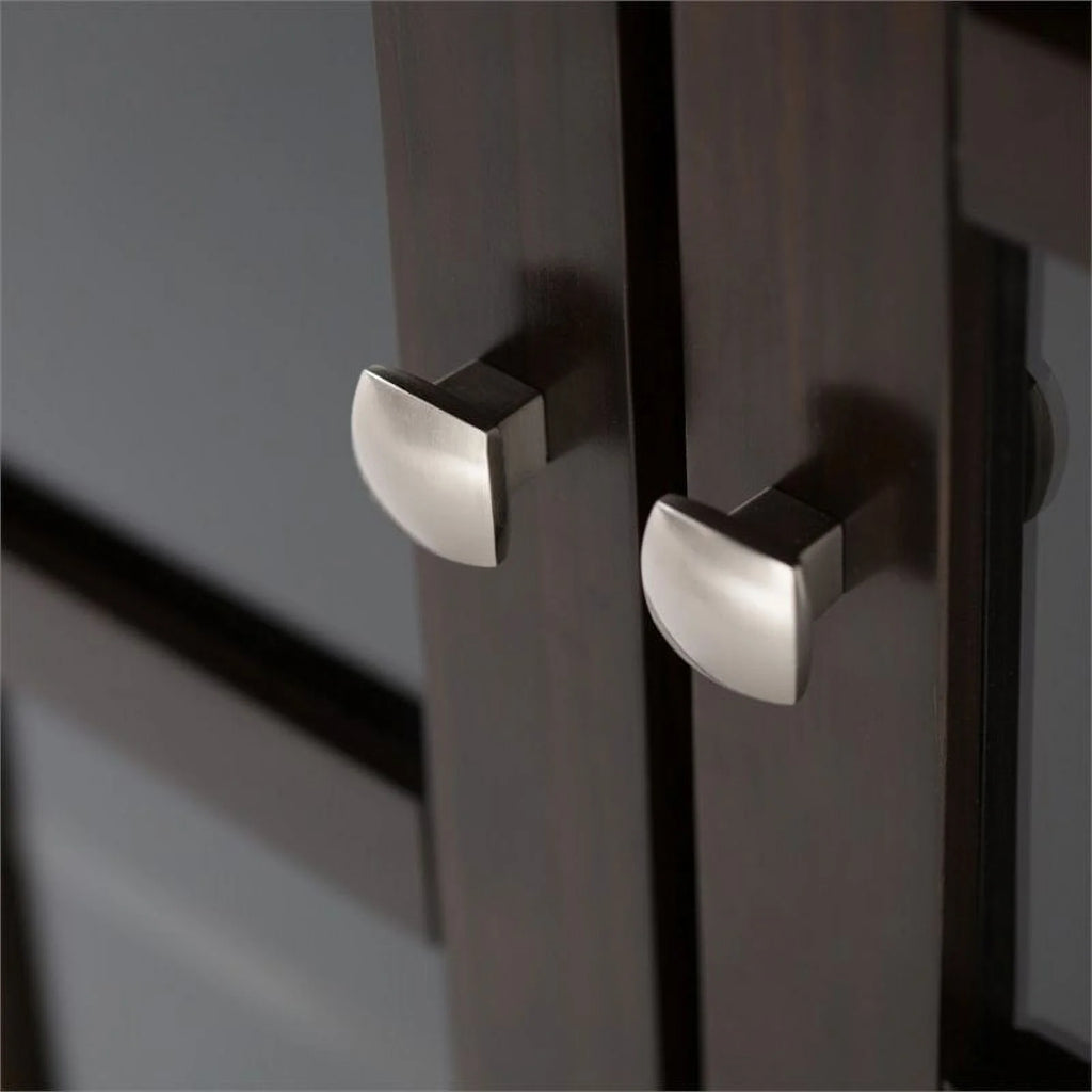 3 Doors Solid Wood Cabinet in Brunette Brown L6189